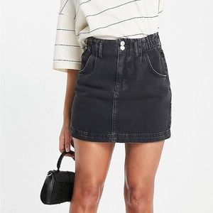 Top shop - black wash denim skirt